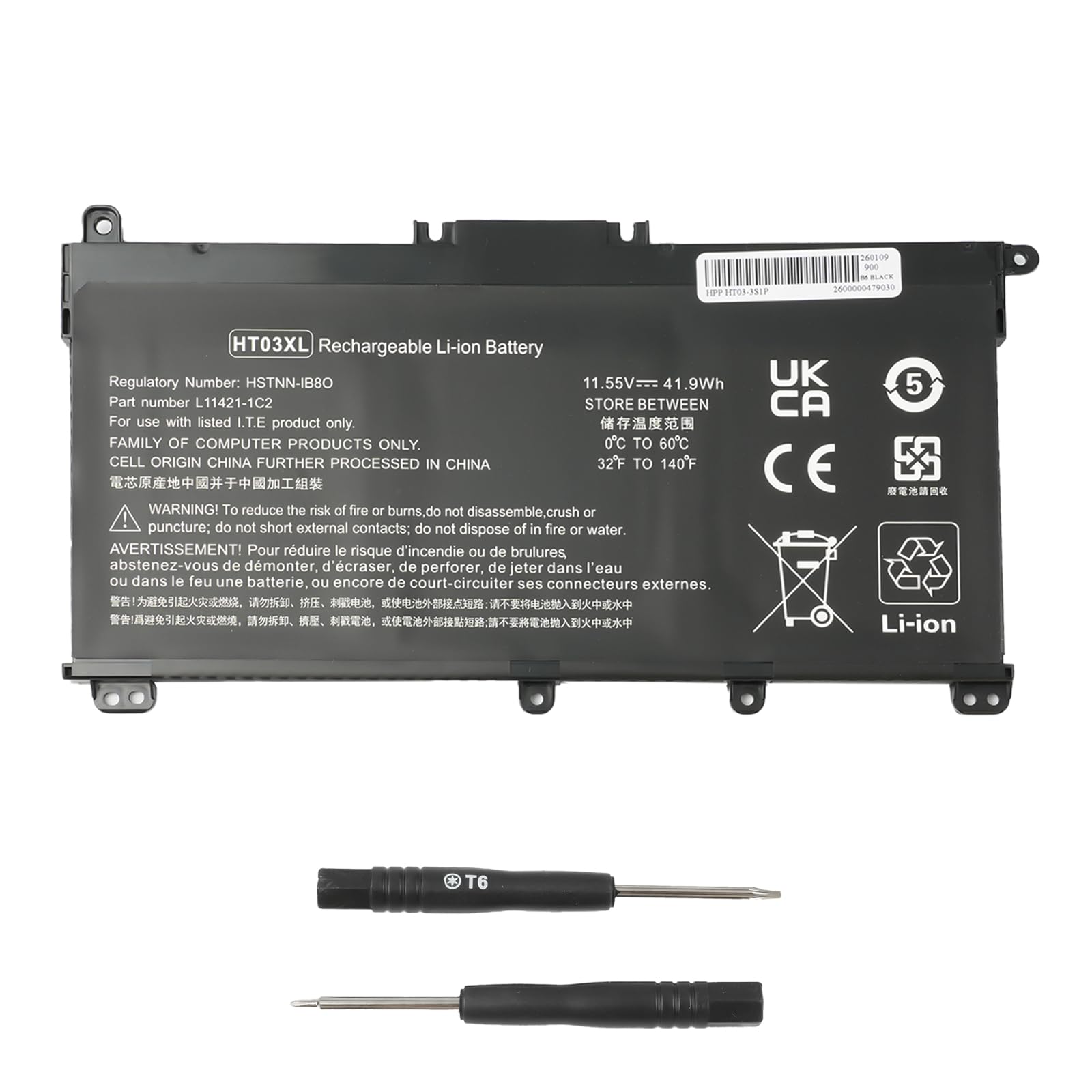 L11119-855 HT03XL Batteria del computer portatile per HP Pavilion 14-CE 14-CF 14-CK 14-CM 14-DH 14-DK 14-DF 14-MA 14Q-CS 14Q-CY 15-CS 15-DQ 15-DA - DB 17-BY 17-CA 240 245 250 255 G7 340 348 G5