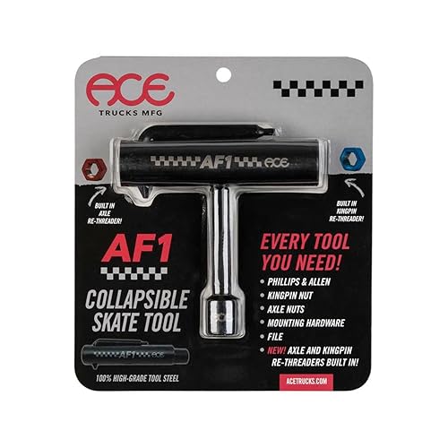 Ace Trucks MFG Ace Trucks AF1 - Herramienta de patinaje - Todo en uno - Reenhebrador de eje/pasador - Acero