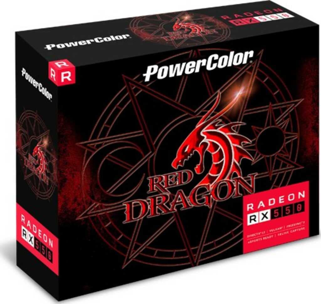 POWER COLOR Red Dragon AMD RX 550, 2GB GDDR5 Graphics Card