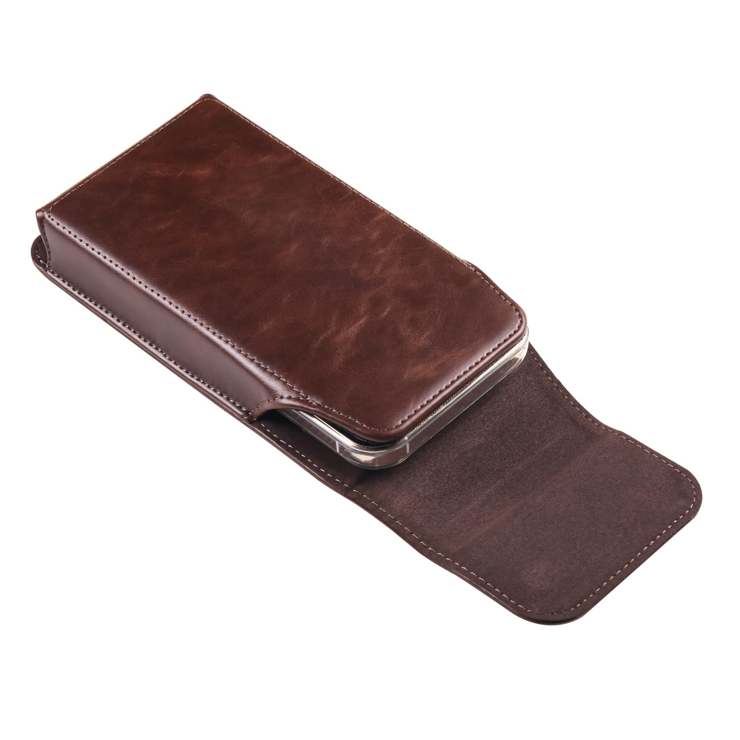 Pochette de Clip Ceinture de Téléphone Portable en Cuir, Etui Ceinture Smartphone Homme, Cuir Sacoche avec Boucle de Ceinture Voyage Housse de Transport Portefeuille Porte-Cartes Coque de Ceinture
