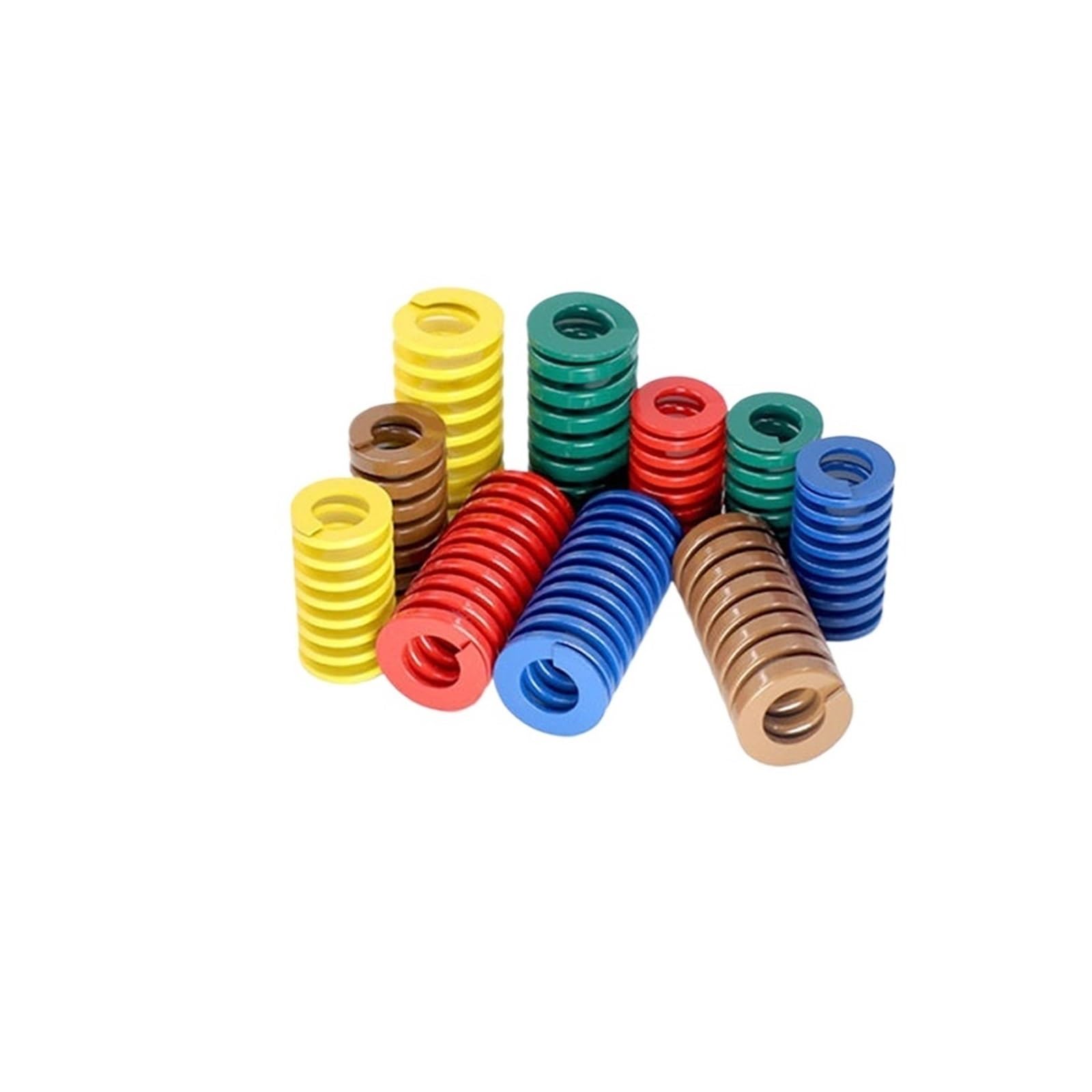 Lot de 2 ressorts compression jaunes 65Mn, durables, for estampage en spirale(65mm,20mm (ID 10mm))