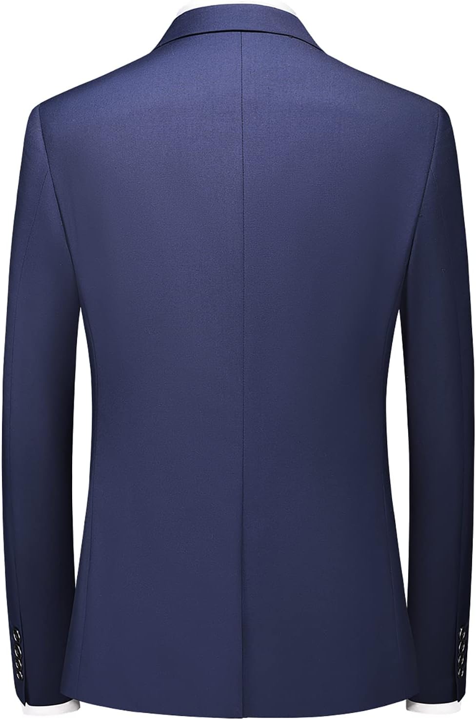 Mens Suits 3 Pieces Slim Fit One Button Solid Suit Blazers for Business Wedding Formal Prom Tuxedo Blazer Vest & Pant Set - Image 3