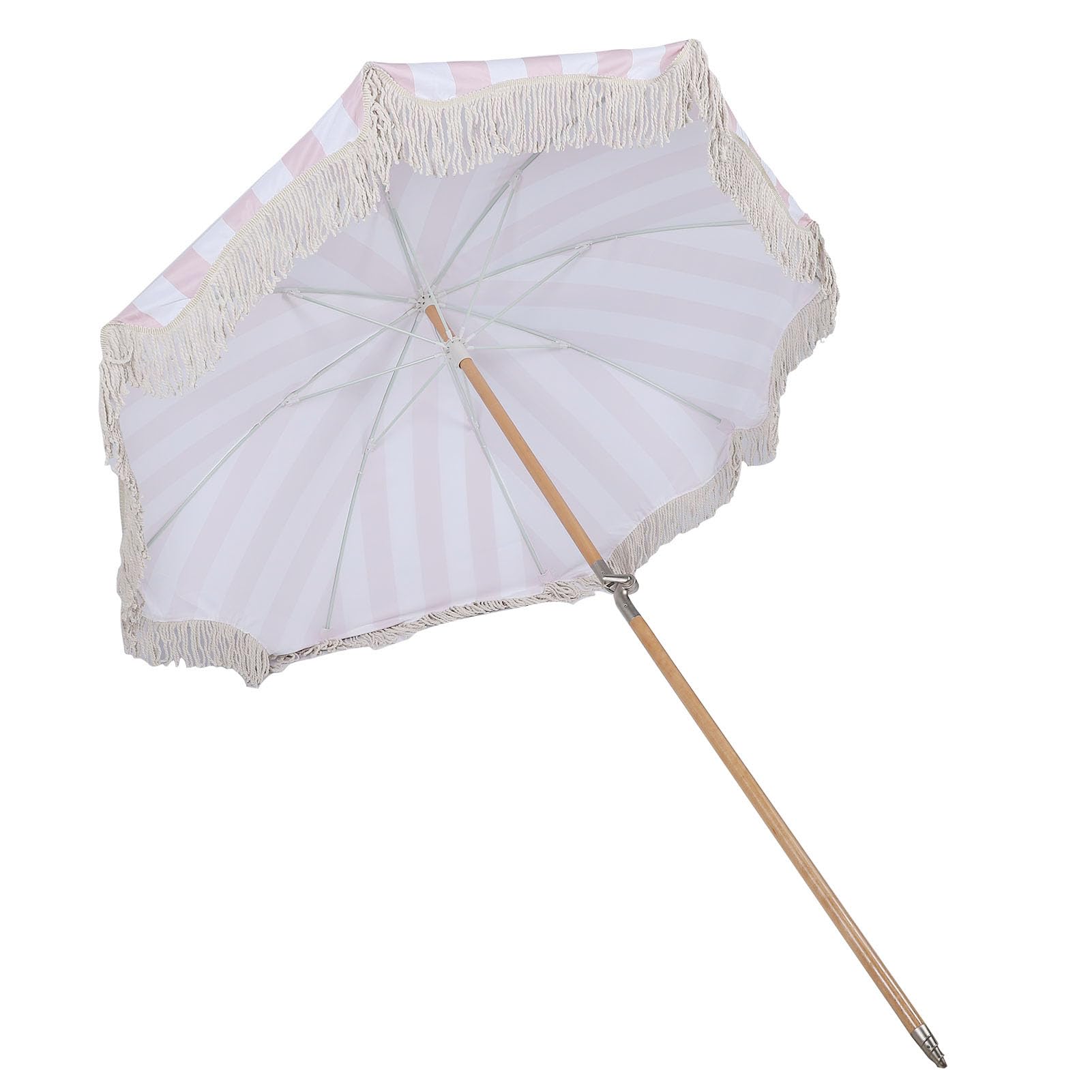 VBESTLIFE Duży Parasol Ogrodowy z Frędzlami, 8 żeber z Włókna Szklanego, Odporny na Promieniowanie Parasol Ogrodowy na Taras Przydomowy 84,6 X 70,9 Cala
