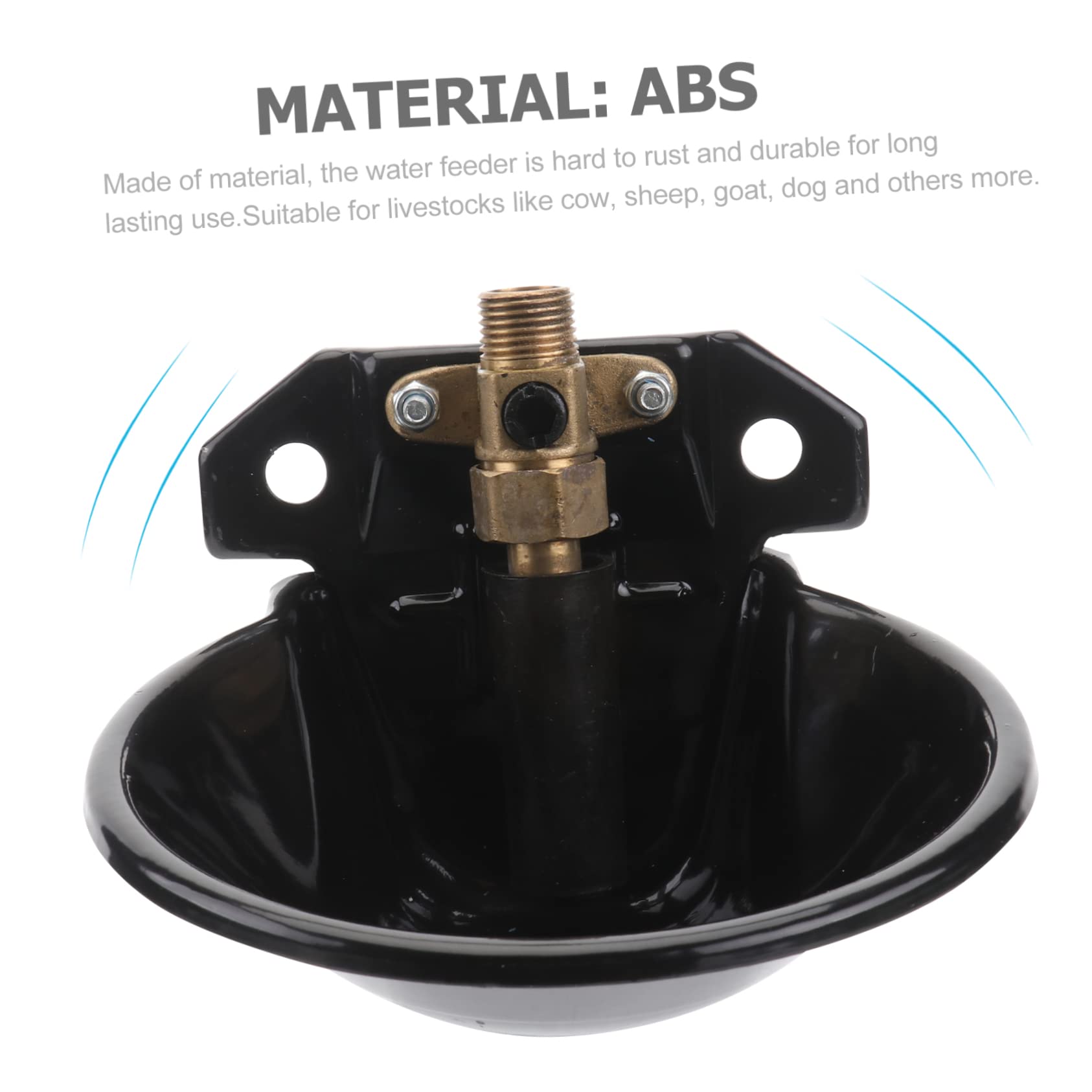 Bebedero Automático Negro Ovejas para Hierro y Cobre para Granja | Nivel de Agua Estable, Resistente Oxidación, Uso en Campo, Compatible Vacas y Cabras