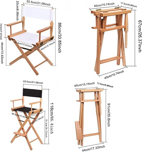 Miniatura 5 de Director Chair - Funda de repuesto para silla de director de 18.0in, lona de repuesto, negro, rojo, blanco, gris, azul (naranja)