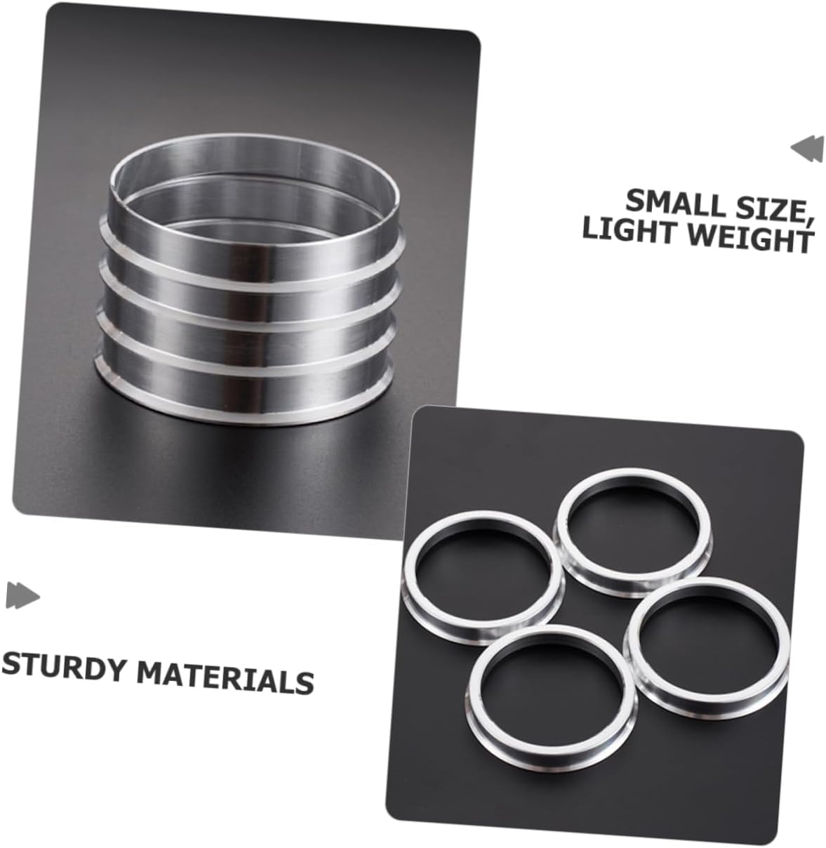 Zerodeko 4pcs Hub Centric Rings for Cars Wheel Hub Bore Adapters for Stable Fit and Vibration Reduction