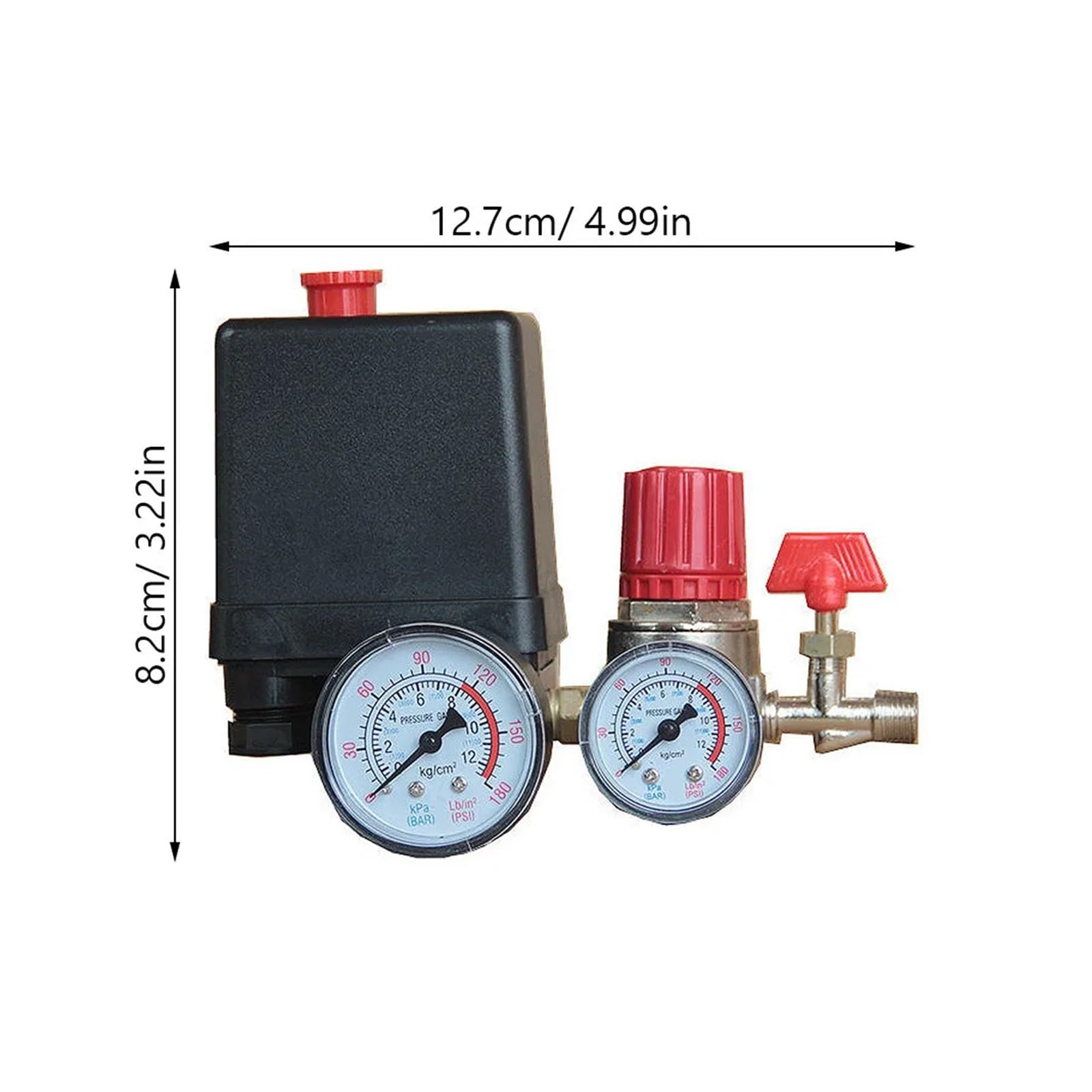 Valvola di regolazione della pressione del compressore d'aria | Assemblaggio Indicatore di controllo miniaturizzato a risparmio energetico Installazione semplice