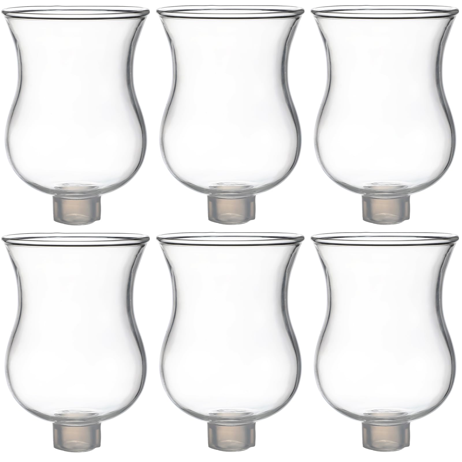 Photo 1 of VIHOSE 6-Pack Clear Candelabra Votive Holders 2.75"