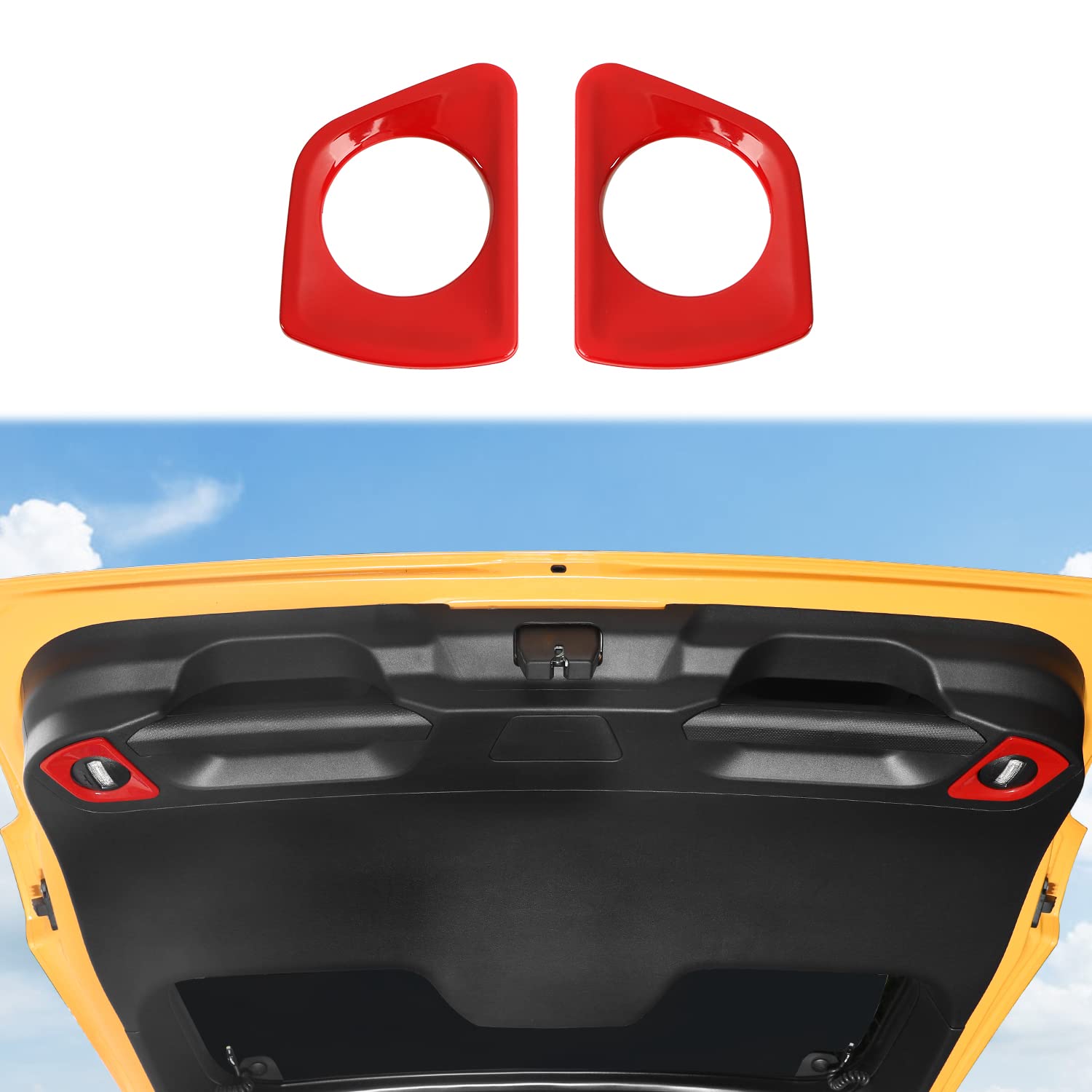 Jecar Smoked Black Rear Taillight Lamp Cover Trim Bezels For Ford Bronco Sport 2021+