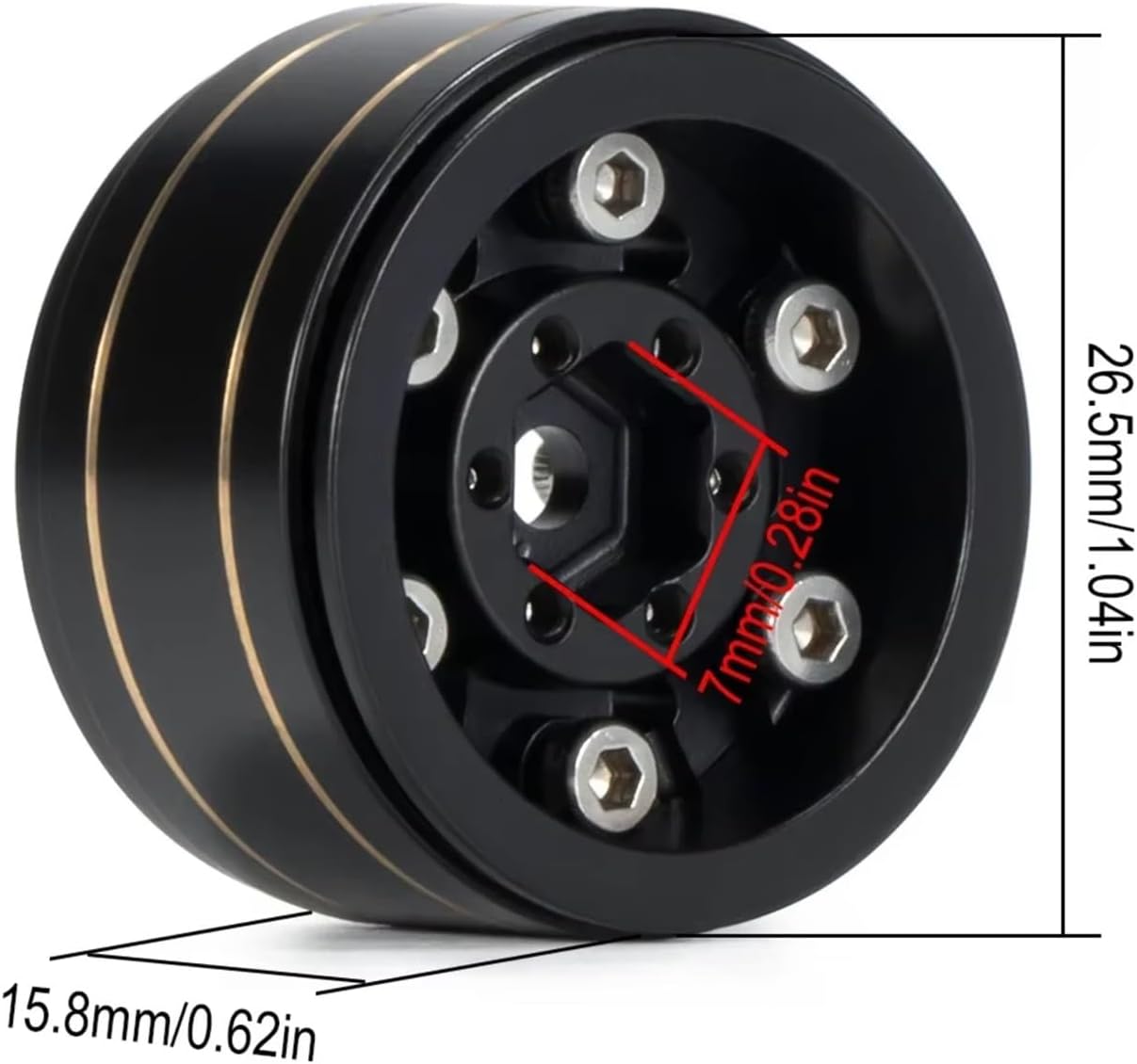RCカー用ホイールリム For SCX24 AX24 For FCX24 K5 For Blazer For Enduro 24 F