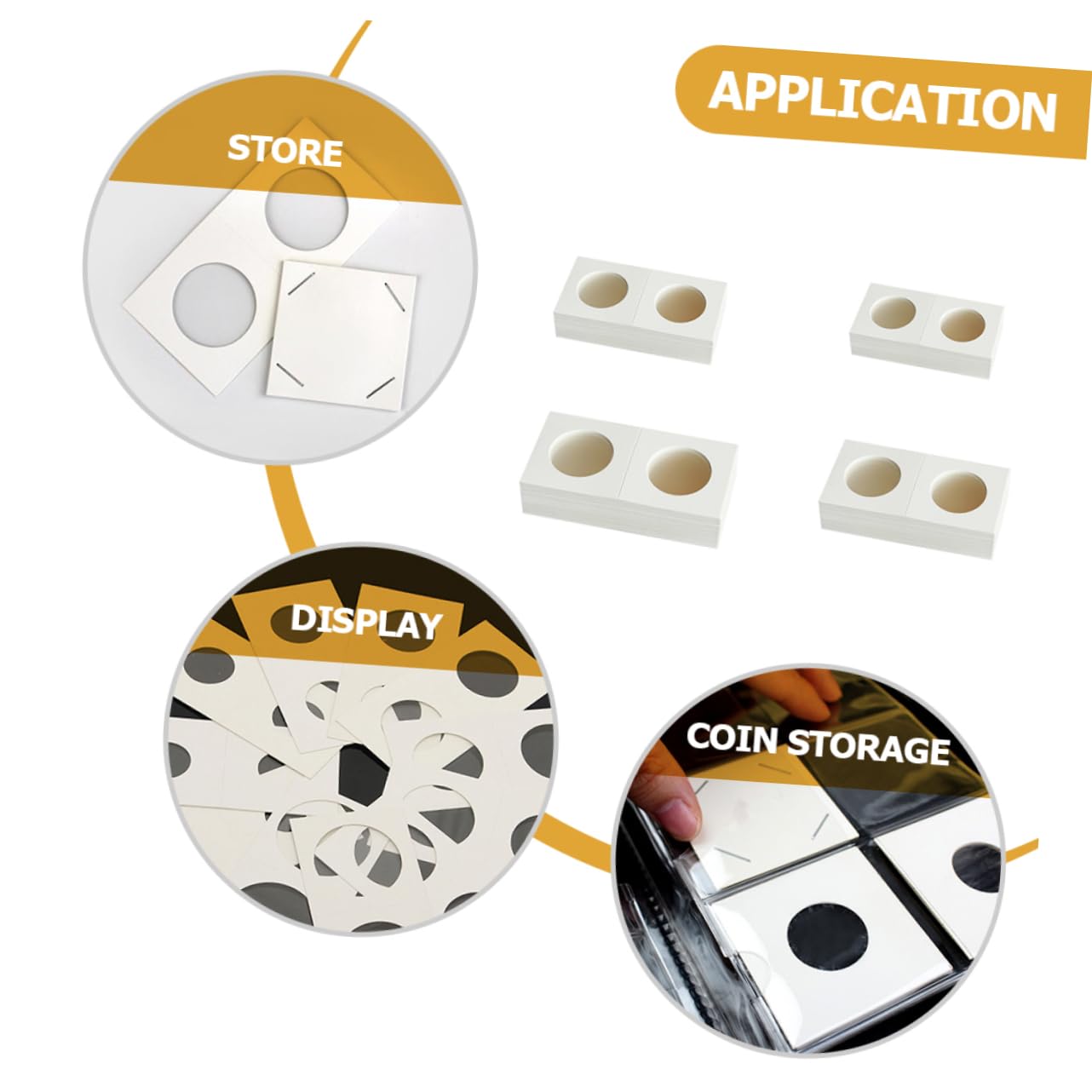 Housoutil 4 Set Portamonete in Carta Capsule Per Collezione Monete Diverse Per Album E Scatole Raccolta Monete 200 Pezzi*4