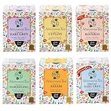 紅茶 ティーバッグ ギフト Little Leaves アフタヌーンティー Afternoon Tea 6種ギフトセット(セイロンティー、アールグレイ、ルイボスティー、ダージリン、ディカフェアールグレイ、アッサム)各1箱(20袋) (アソート)