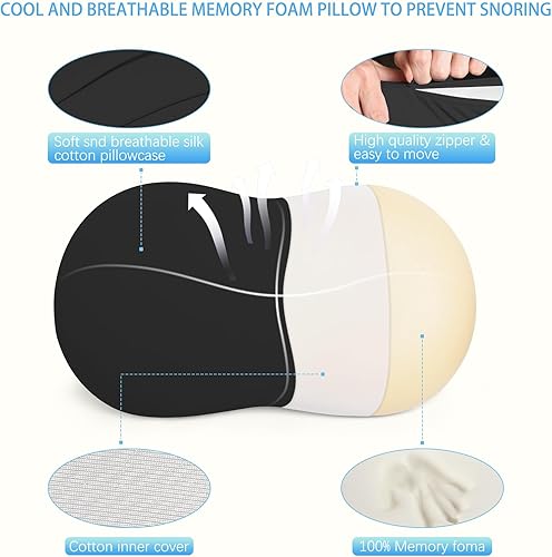 Miniatura 4 de KEEPMOV Almohadas cervicales de espuma viscoelástica almohadas de apoyo para el cuello para dormir - Almohada para dormir de lado para dolor de