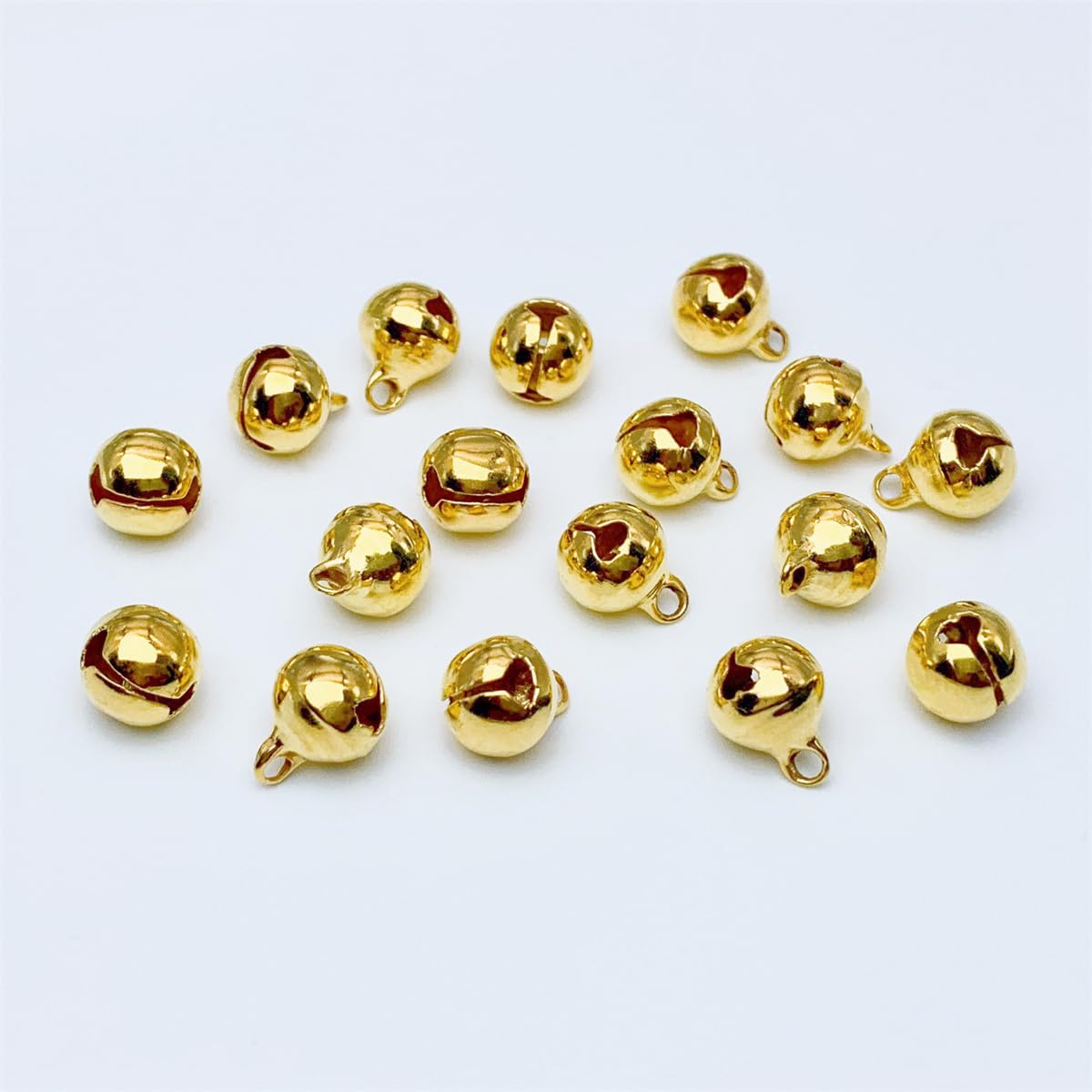 200 cascabeles pequeños de 12 mm, decoraciones navideñas a granel, cascabeles de metal para manualidades, adornos de Navidad, coronas, fabricación de joyas, manualidades, decoración de