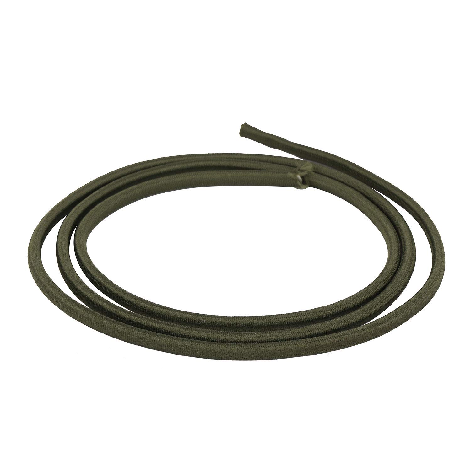 WedDecor 4mm Wide Bungee Rope Shock Cord, Stretchy Strap, Round Elastic String for Sewing, Canopy Ties, Kayaks, Backpacks, Tent Poles, Tarpaulins, DIY Craft Projects, Olive, 1 Metre
