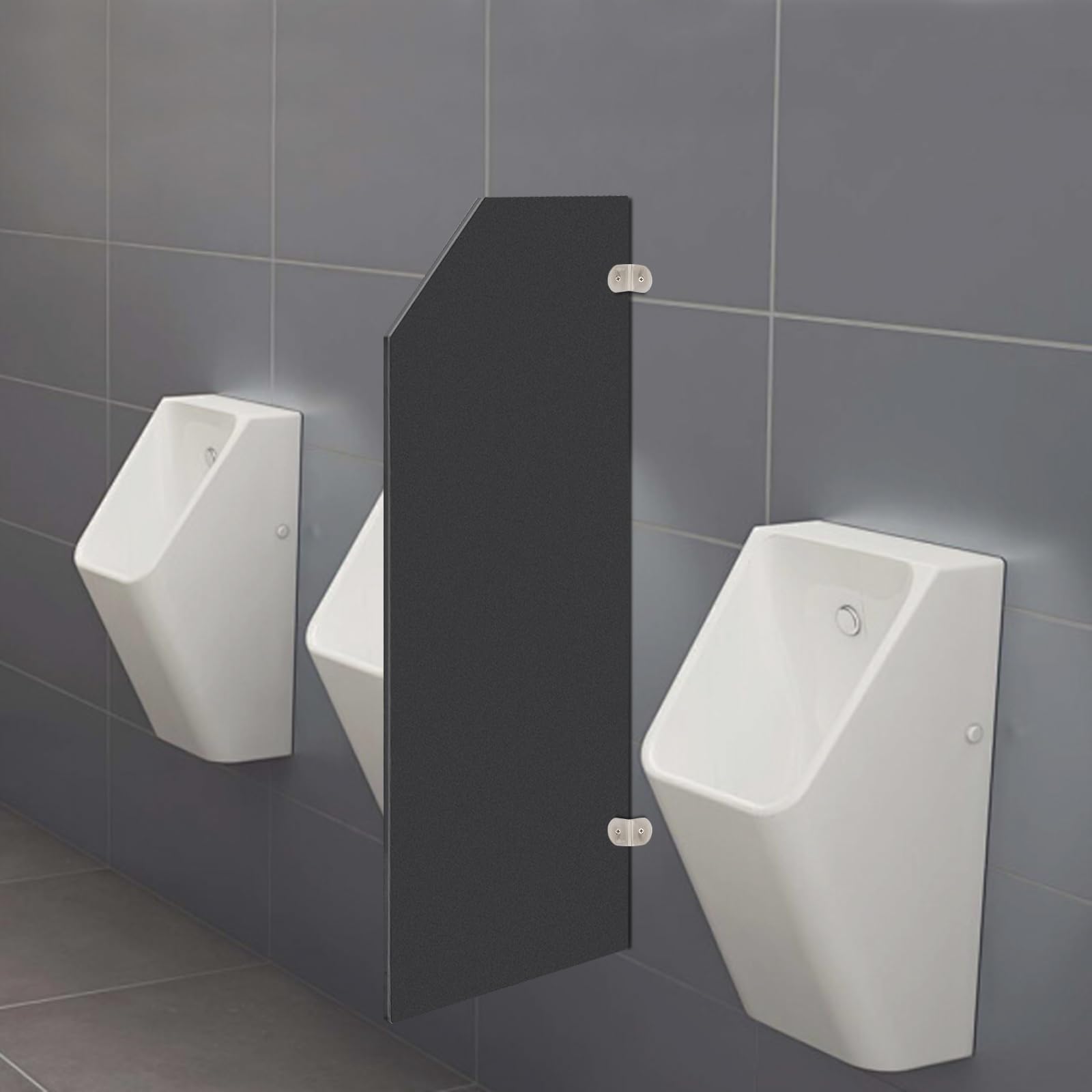 Urinal Separador de inodoro 40 x 90 cm, para inodoros con 304 soportes de acero inoxidable, montaje en pared, para cines, hoteles (ángulo inclinado)