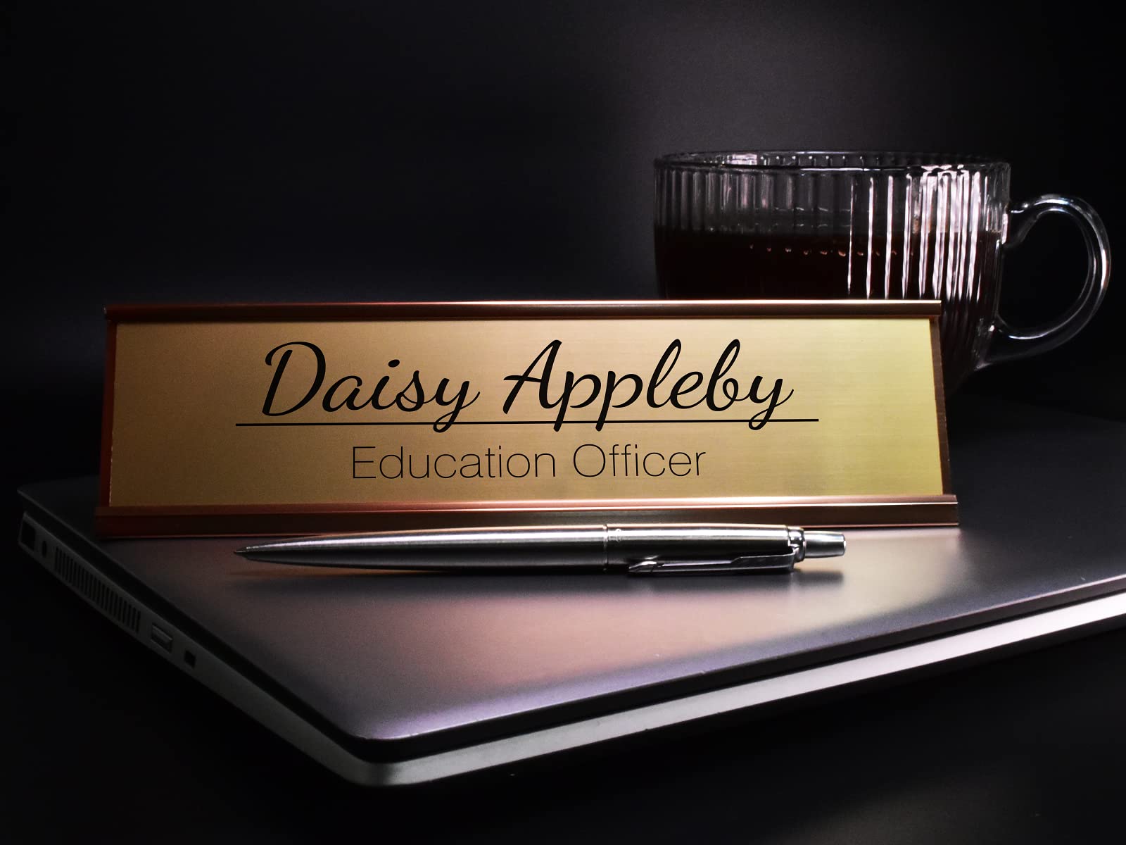 Badgemaster Custom Personalised Large Stylish Text Engraved