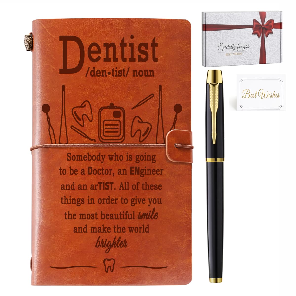 Prezenty dentystyczne dziennik dentystyczny notatnik prezent dla higienistki dentystycznej prezenty uznanie prezenty dentysta ukończenie szkoły prezent higiena jamy ustnej student musi mieć