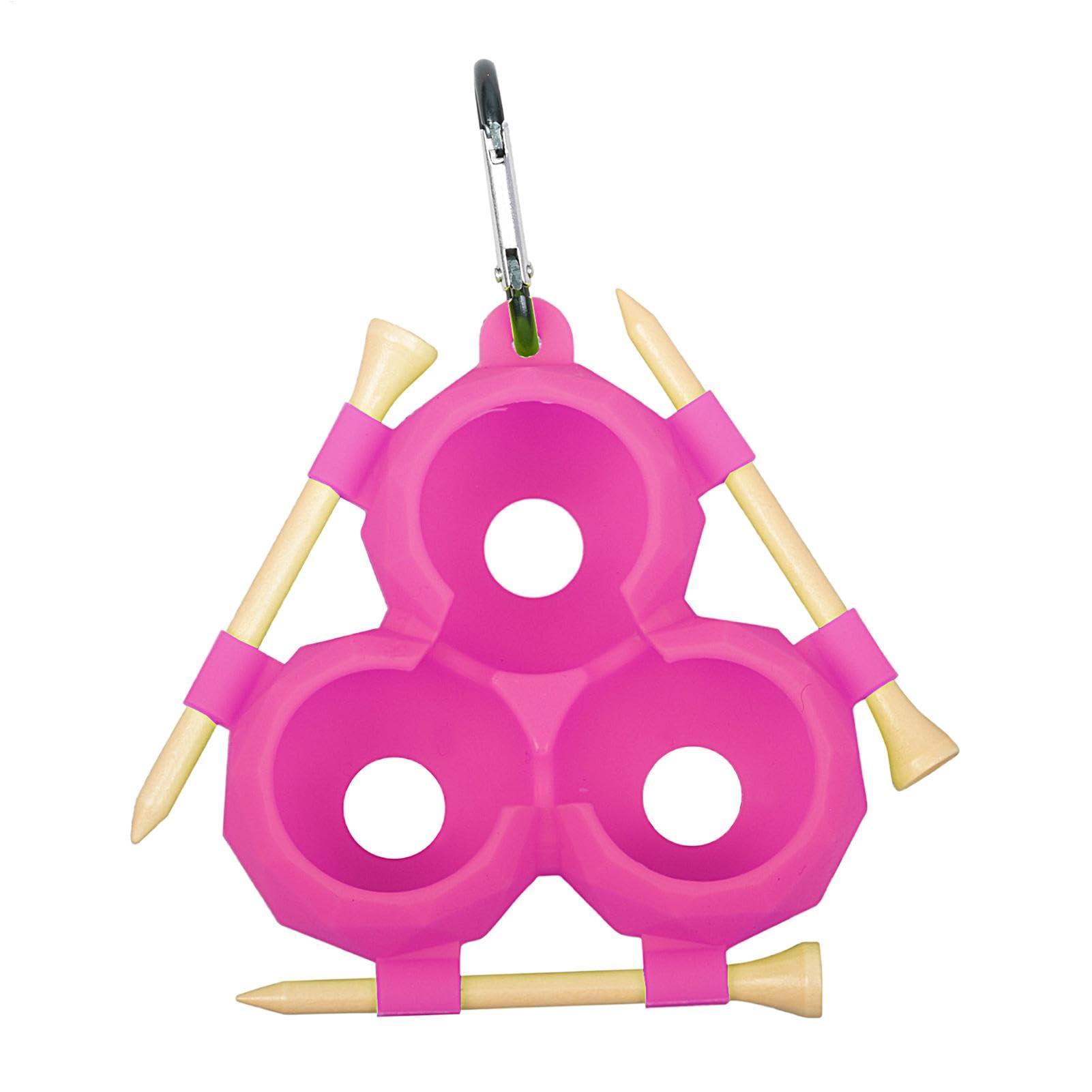 Support pour balles de golf, housse en silicone pour 3 balles, accessoire de golf portable, lilas