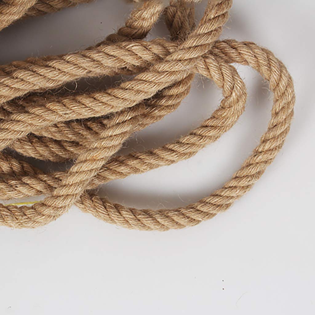 Cuerda de Cáñamo, Natural Cuerda de Yute Duradero Cuerda Gruesa Multiusos Cuerda para Manualidade para Artesanía, Embalaje, Jardinería y Reciclaje,14mm_50m