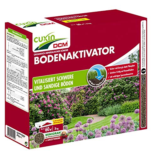 Cuxin Activateur de sol NP avec engrais de fer 4-10 + 1 FE pour jusqu'à 60 m², 3 kg Cover