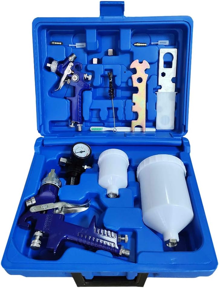Cheap super special price HVLP Air Gravity Spray Gun Attention brand Set paint 0.8mm 150ml 2-Sprayer