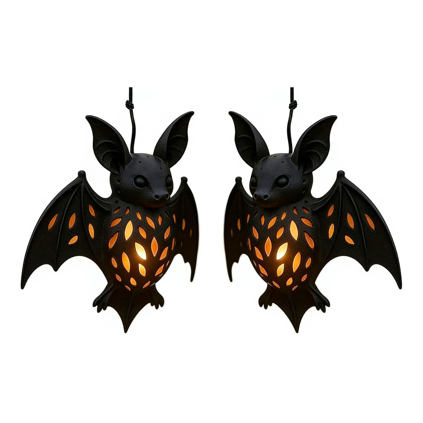 Decoración de murciélago de Halloween con luces