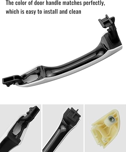 Miniatura 10 de Manija exterior de puerta exterior con cubierta de manija para Hyundai Elantra Sedan 2017-2020 Reemplazar 82661F0010 82662F0020 (lado delantero