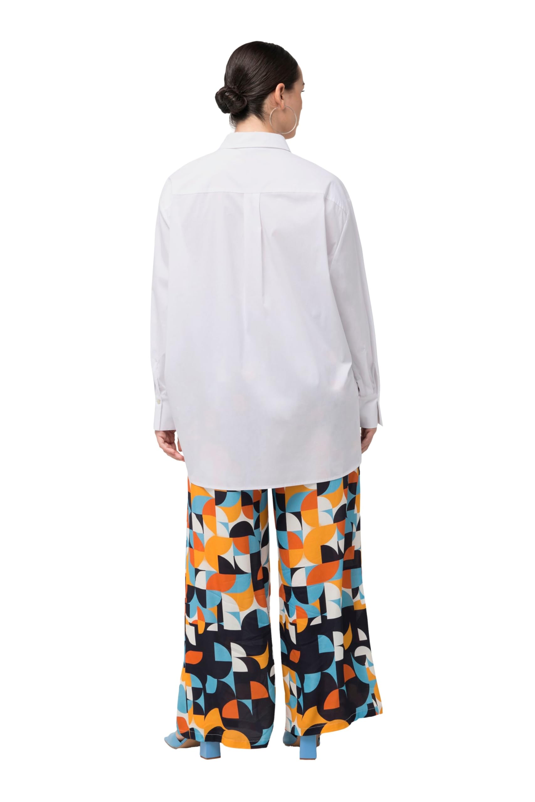 Ulla Popken Femme Grandes Tailles Chemisier Oversize à Manches Longues 813741