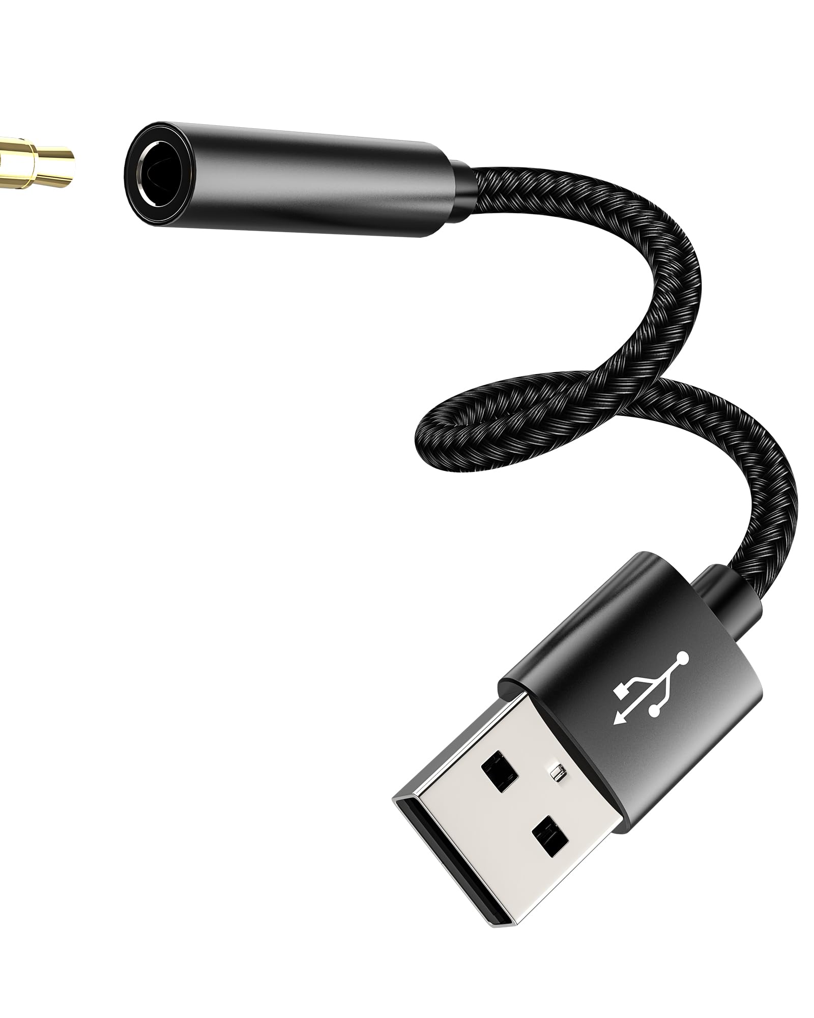 Cavo audio jack per cuffie stereo da maschio a maschio con jack da 3,5 mm a 5 poli 1M  44
