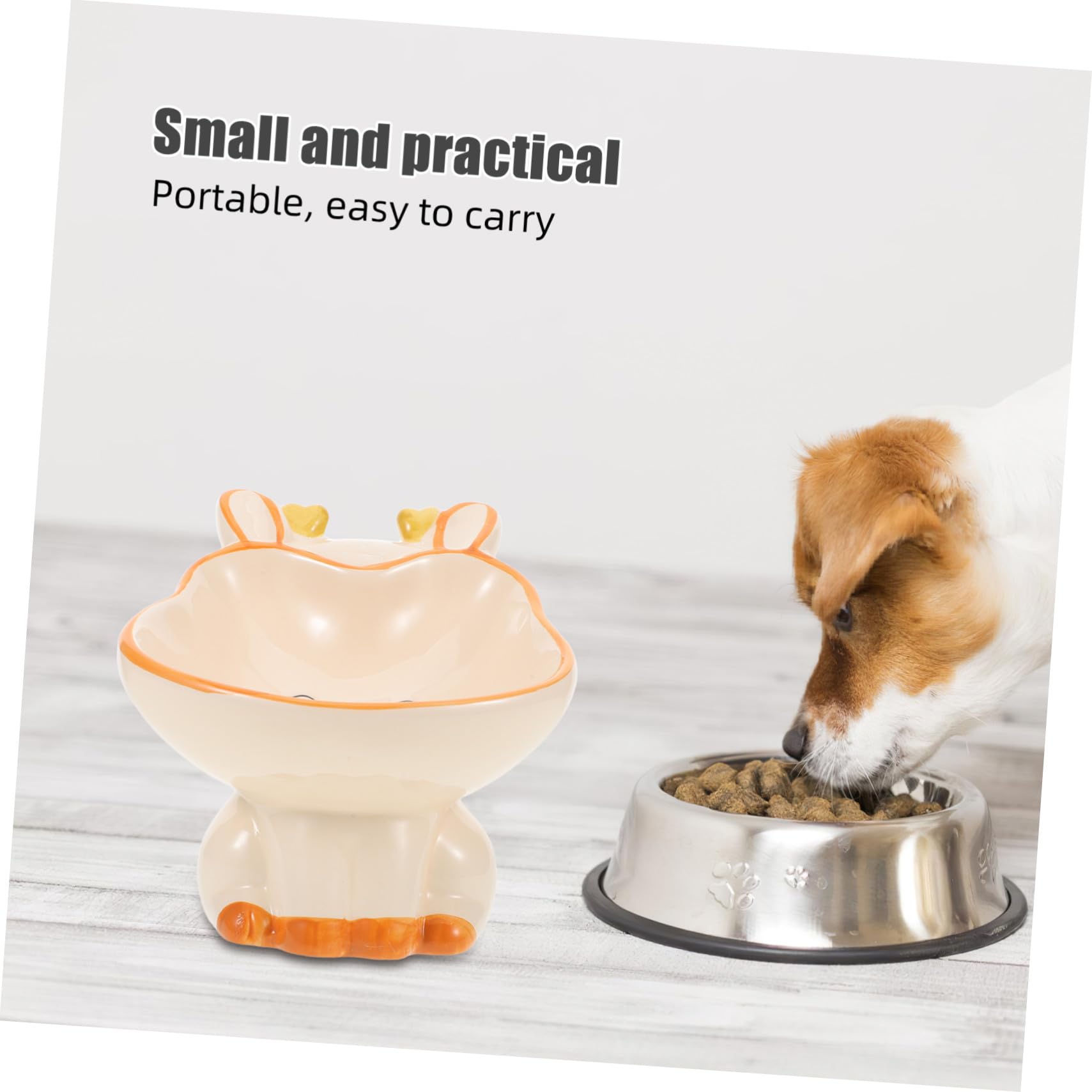 Milisten Gamelle Chat Surélevée Céramique Gamelle Eau pour Chats Et Chiens Abreuvoir pour Animaux De Compagnie