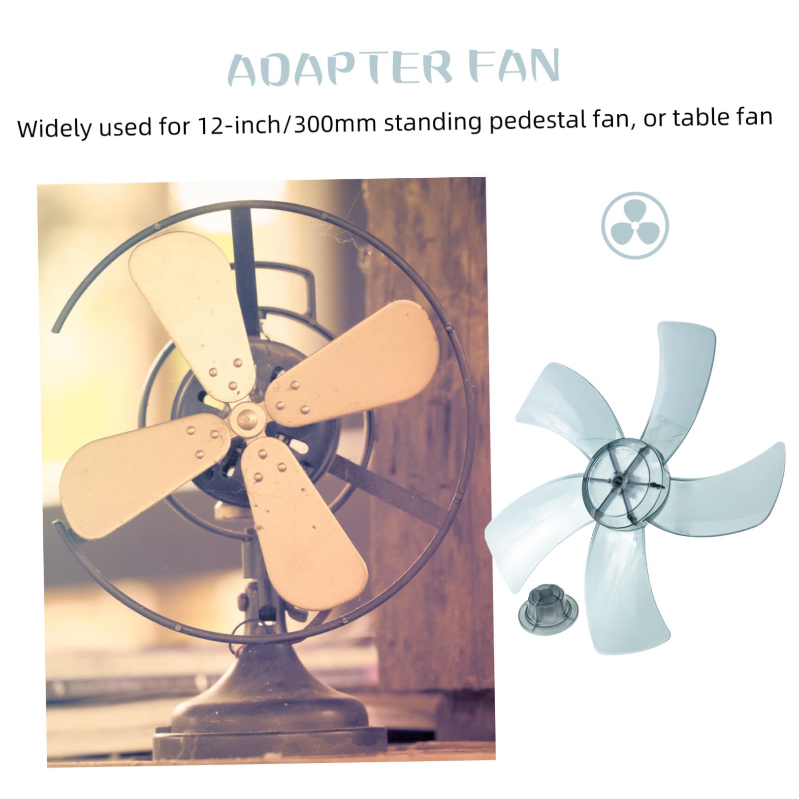 Aspas de Ventilador de Plástico 5 Cuchillas Gruesas Aplicables para Ventilador de Pedestal y Mesa Accesorios de Repuesto Doméstico Suministro de Aspas