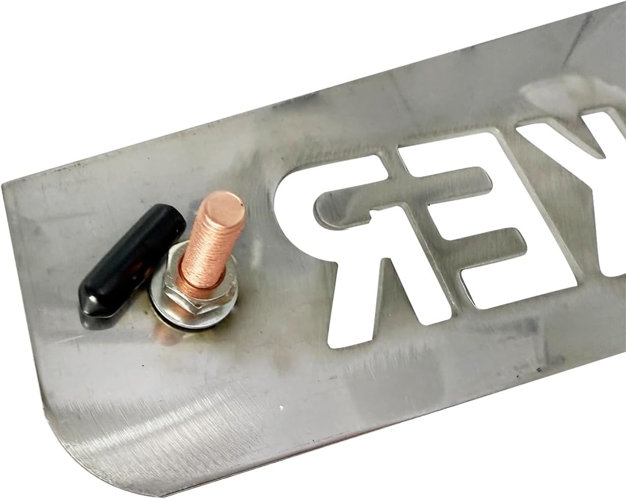 24" x 4" Semi Trucks Mud Flap Weights w/FREIGHTSHAKER Pattern Stainless Steel Mirror Finish with Welded Studs, 2PCS