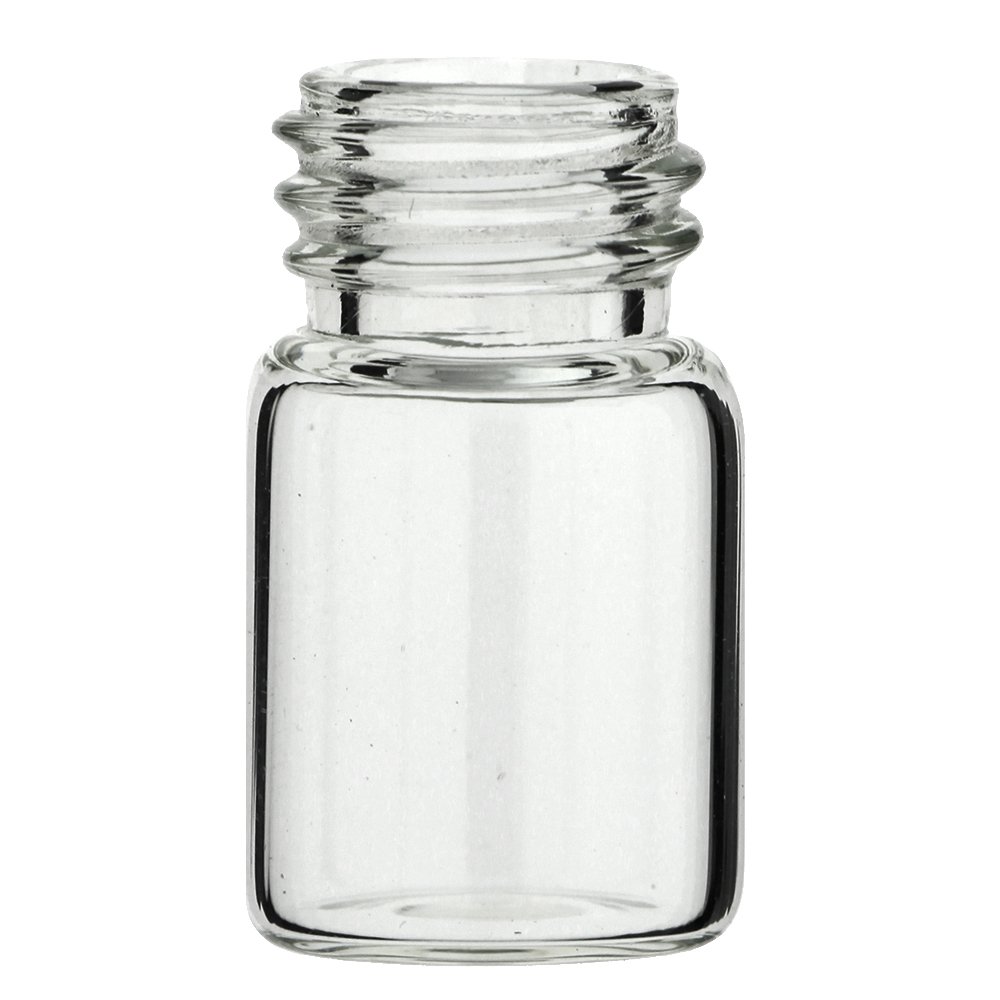 72-Pack 1/2 Dram 2 ml Clear Vials Short with Caps + Free Industrial Syringe (Oils Perfume Gold Prospecting Hobby Craft)