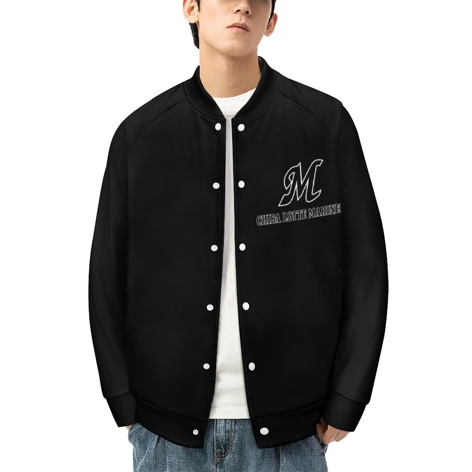 千葉ロッテマリナーズ　ジャケット　スタジャン　上着 Amazon.co.jp: 千葉ロッテマリーンズ スタジャン メンズ