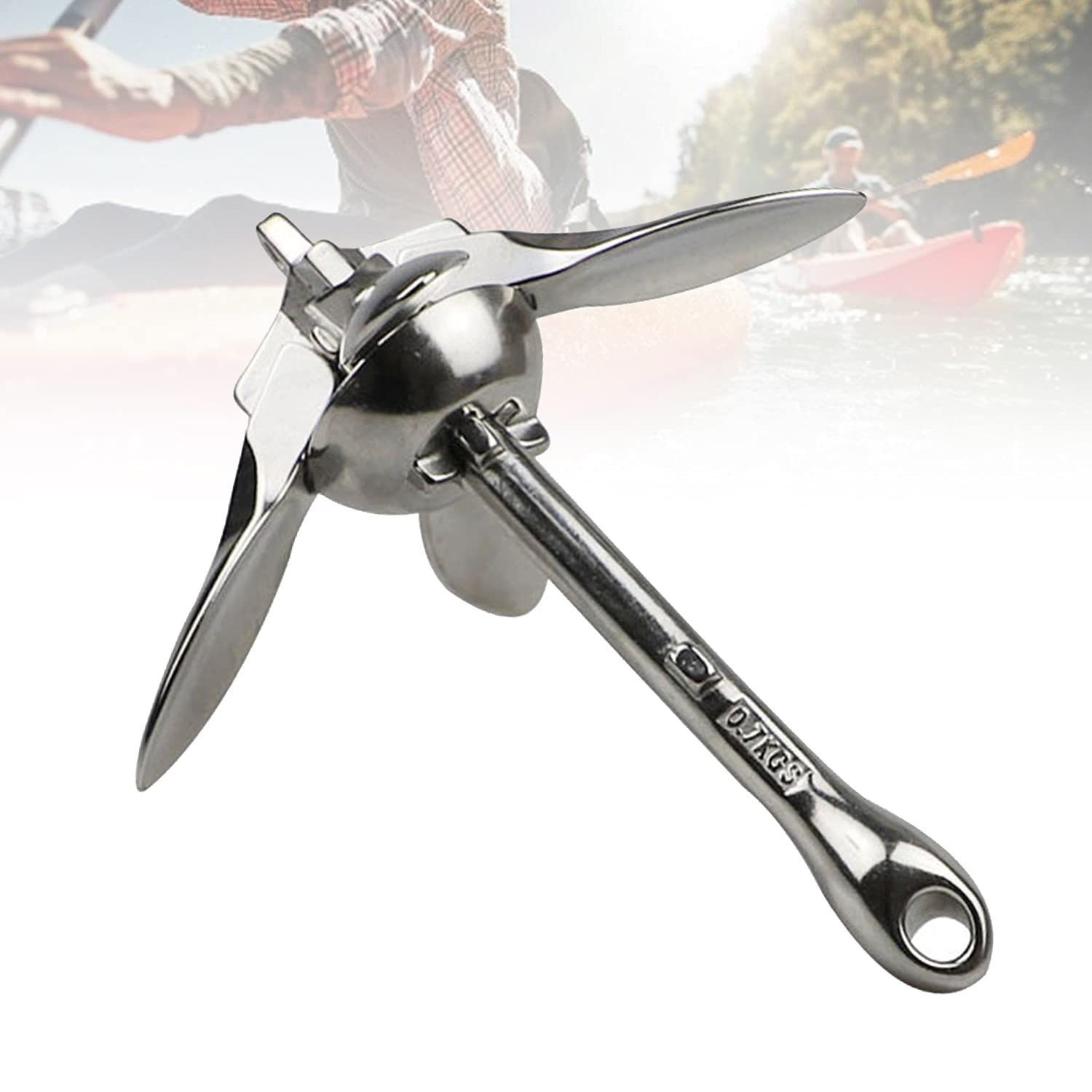 Durevole Ancora a Ombrello, Ancoraggio in Acciaio Inox 0.7kg, Kit di Ancoraggio per Canoe Jet Ski SUP Paddle Board