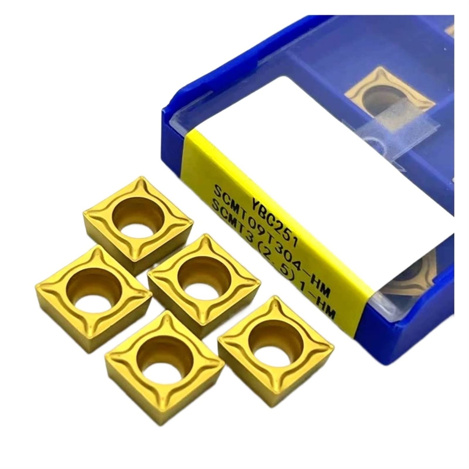 1 0pcs Cuchilla de carburo CNC Herramienta de Metal de la Herramienta de Giro del Torno Scmt Espada YIJIAN (Angle : SCMT09T308 HM YBC251)