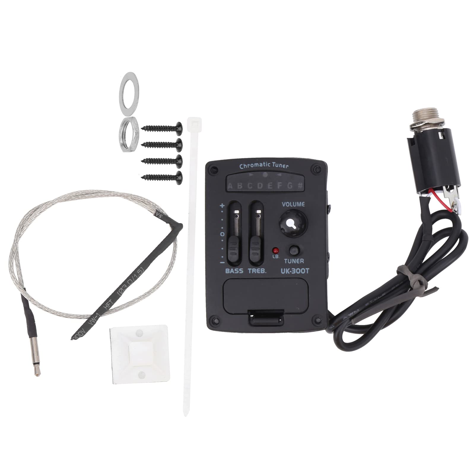 Ukulele Accessori, 2 Band EQ Amplificatore Equalizzatore Preamplificatore Pickup, for Ritiro, Pratica, In Registrazione