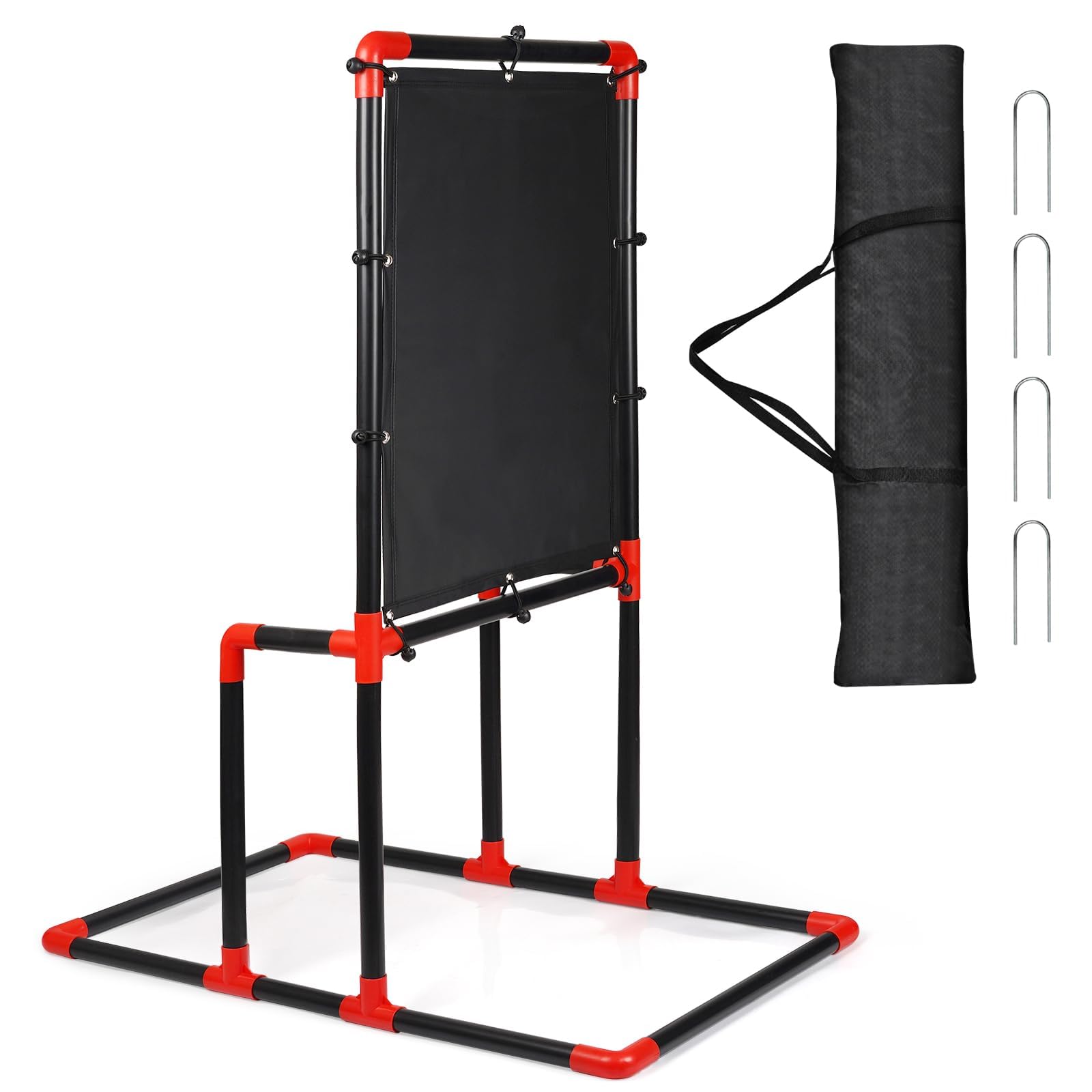 Strike Zone Target for Blitzball Outdoor Blitzball Strike Target Set Plastic Ball Baseball Strike Zone Target Assembles & Dissembles Easily (Black Large)