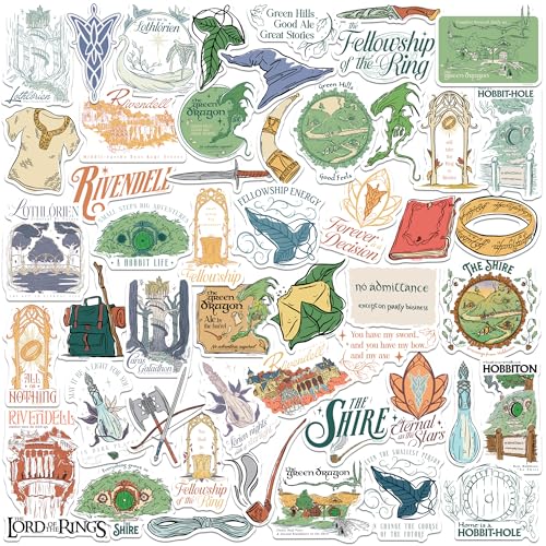 Fellowship Symbols & Fantasy Artwork for Laptop Water Bottle & Suitcase