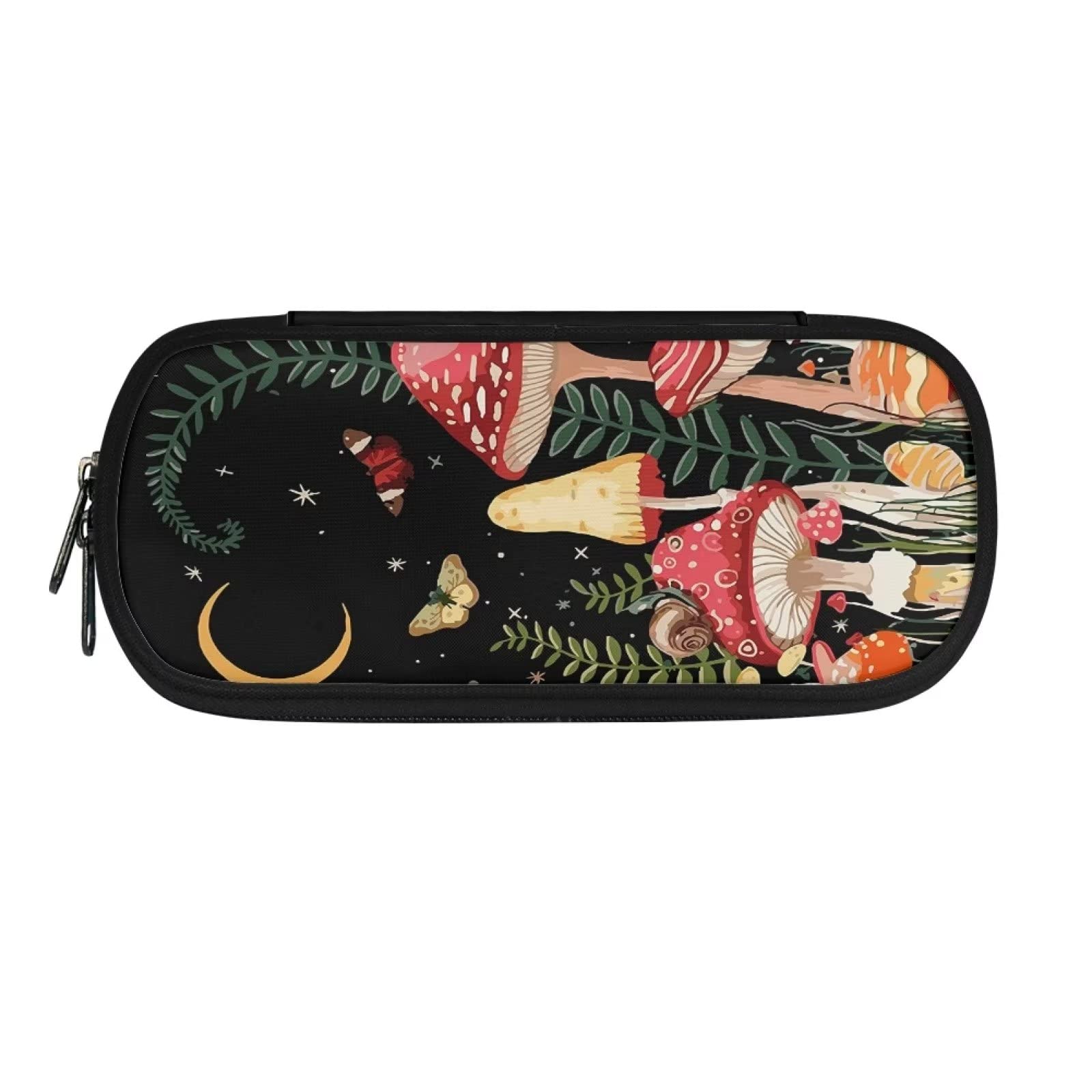 DISNIMO Mushroom Butterfly Pencil Case for Girls Boys Cute Pencil Pouch Big Capacity Pen Case Desk Organizer Office College Storage Marker Box Stationery with Zipper Cosmetic Bag for School Students
