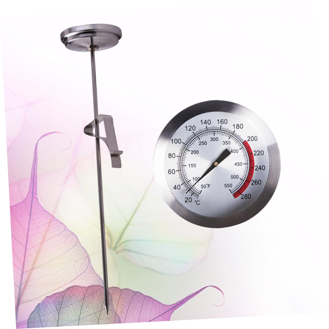 OUNONA 1 PC Meat Thermometer Instant Read Food Thermometer for Kitchen and BBQ Precision Probe for Accurate High Temp Readings Easy to Use Kitchen Tool Silver