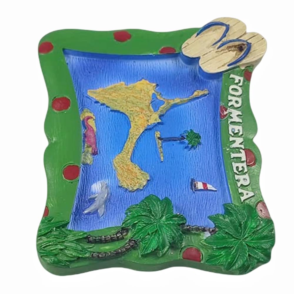 Calamita da frigorifero 3D a forma di occhiali Ibiza Spagna, souvenir regalo, decorazione fatta a mano per la casa e la cucina, collezione Ibiza