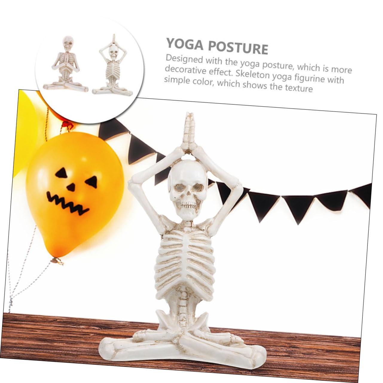 2pezzi Figurine Scheletro Yoga Halloween Decorazioni Meditazione Arredamento Per e Idea Per Yoga e Halloween