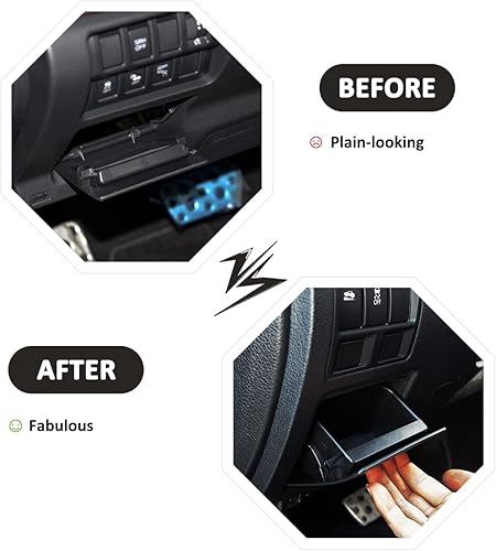 Miniatura 2 de sekhyna Caja de almacenamiento de fusibles para interior de automóvil, color negro, 1 unidad, compatible con Subaru ForesterXVOutbackLegacy -