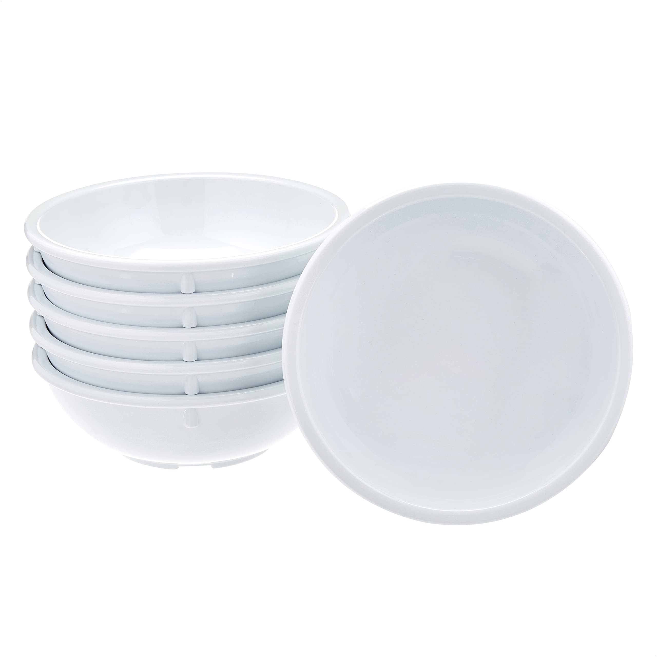 AmazonCommercial 13 oz. White Melamine Bowl - Count 6 (Pack of 1)