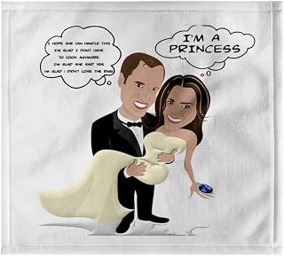 3dRose 11x12 Wash Cloth for Face and Body - Prince William and Kate Middleton Wedding Jr Wedding