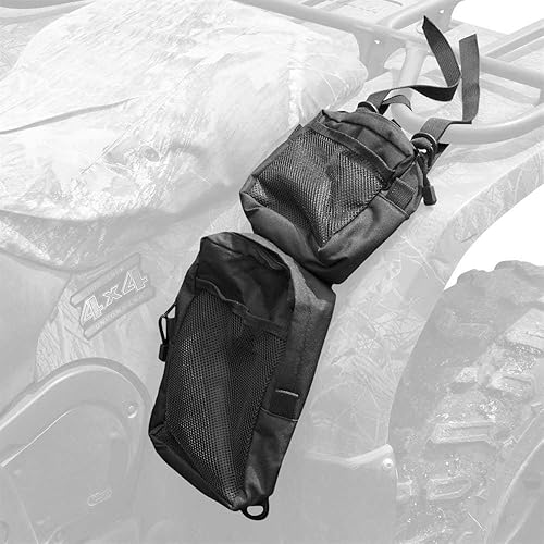 Miniatura 4 de UNISTRENGH Paquete de 2 bolsas de guardabarros para cuatrimoto, bolsas de sillín para tanque de ATV, paquete de almacenamiento de carga,