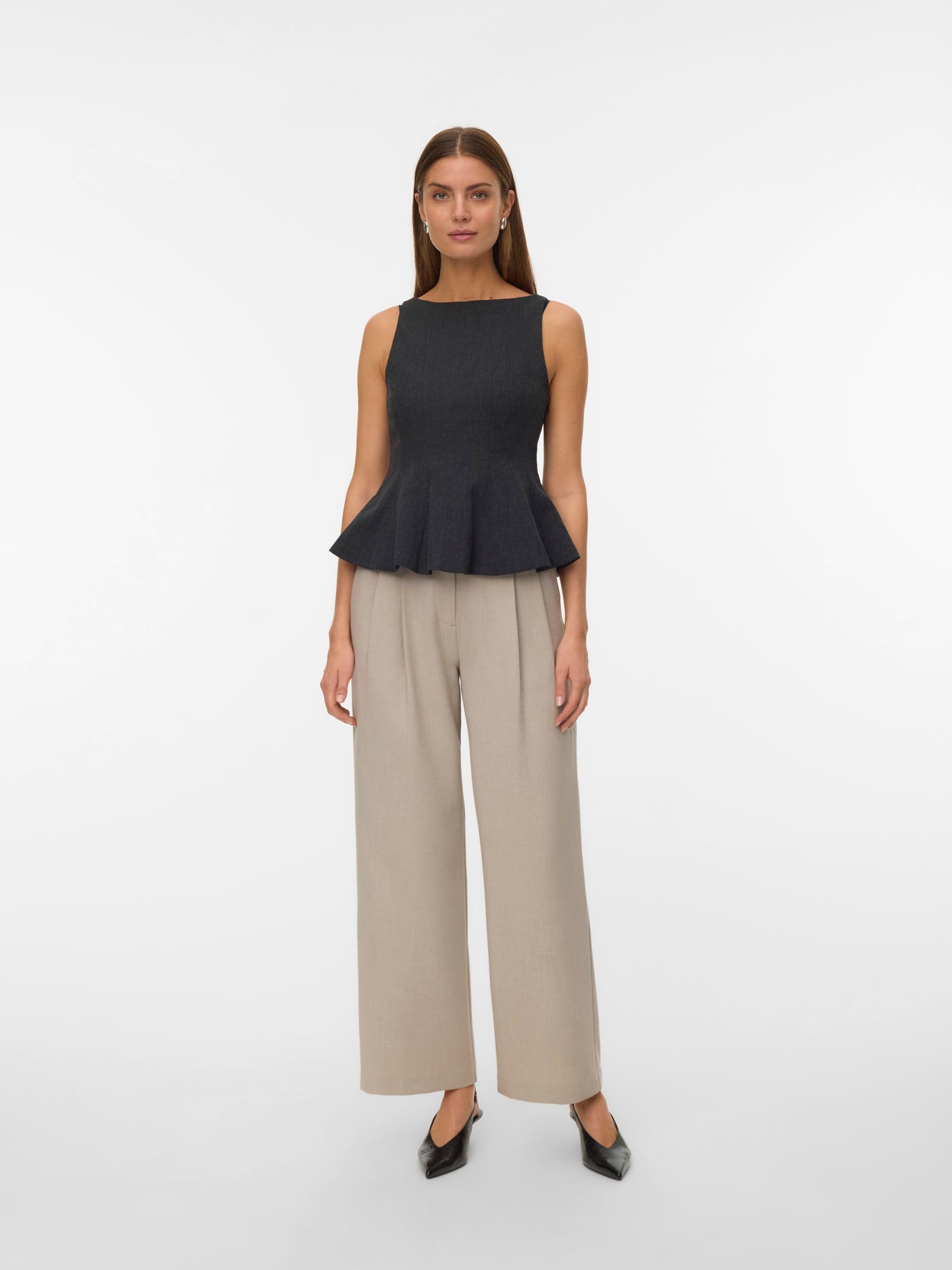 Vero Moda Vmbestie SL Peplum Top Vmbestie SL Peplum Top Femme (Lot de 1)