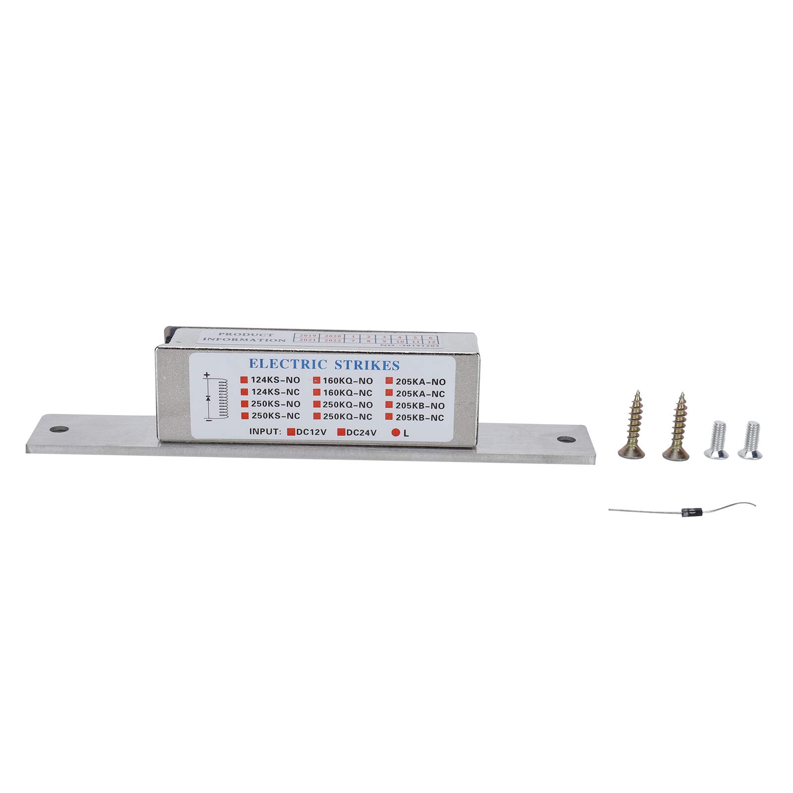 Serrure d'accès électrique, serrure cathodique 12V cadre de porte étroit gâche électrique accessoire de serrure domestique fournitures pour la maison pour les immeubles de bureaux campus